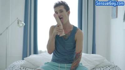 Hung twink fucking himself with cock after anal toying - boyfriendtv.com